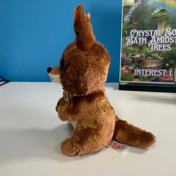 Ty Beanie Boo Kipper Kangaroo with Joey Brown Plush 6” EUC - Picture 4 of 5